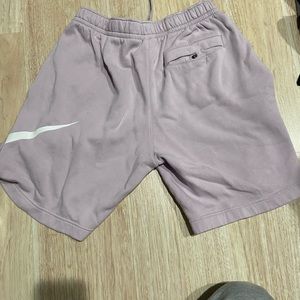 Nike pink large logo shorts